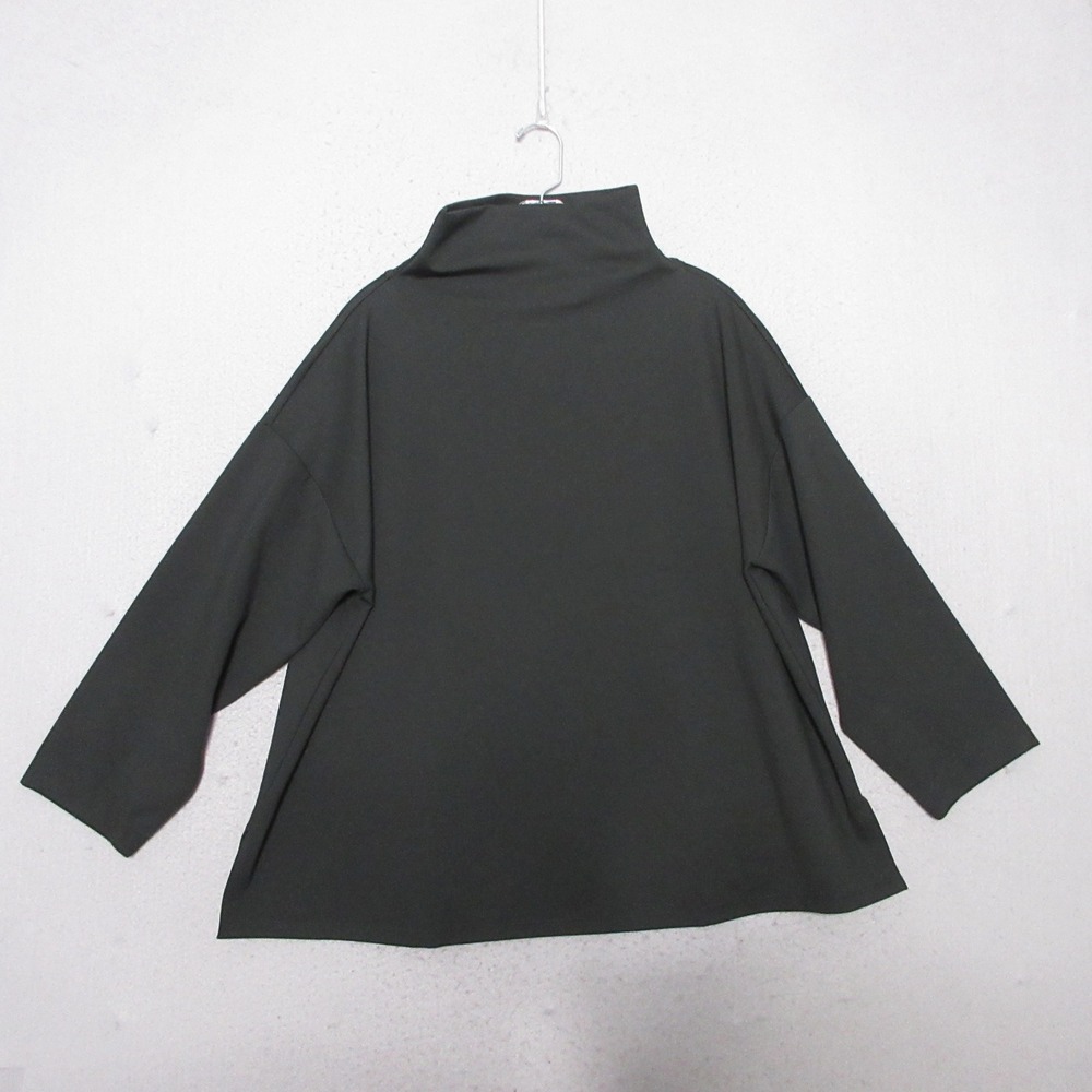Eileen Fisher Top Oversized Funnel Neck Boxy Lagenlook Quiet Luxury Minimalist